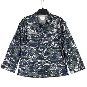 US Navy NWU Type I Blue Digital Camo Blouse M‎ Blue Gray AOR1 SPE1C1-14-D-1014